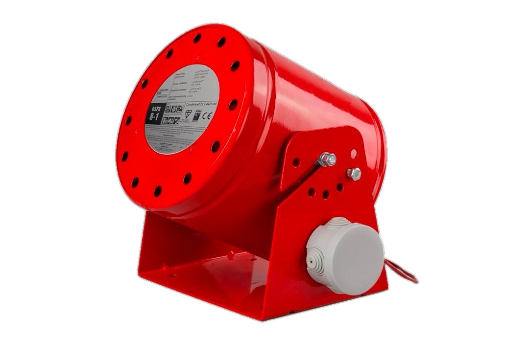 Fipron condensed-aerosol fire suppression generator for room-level protection