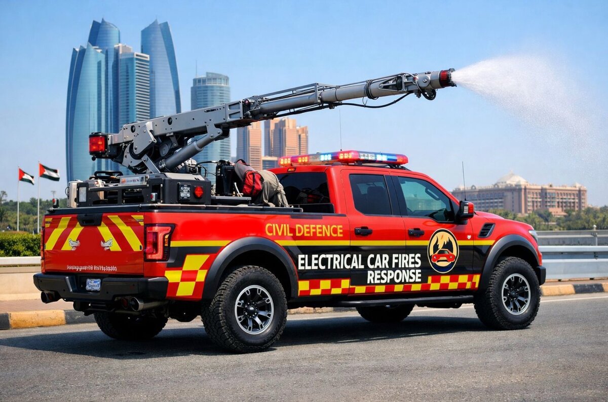 Fipron rapid-response mobile fire suppression unit for EV and Li-Ion fires